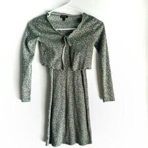 Art Class Floral Dress With Bolero